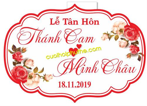 Bảng tên Lễ Đính Hôn Mẫu 1