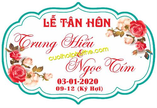 Bảng tên Lễ Đính Hôn Mẫu 2